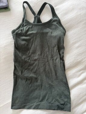 lululemon athletica Ribbed Racerback Tank - Olive